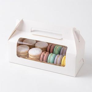 Boîte en carton élégante style pâtisserie avec poignée pour gâteaux Bundt à l'orange, lot de <span class=keywords><strong>2</strong></span> avec fenêtre transparente, motif fruits, emballage - Product Image 4