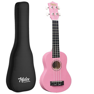 23 Inch Pink Concert Ukulele <b>Kit</b> with Bag, Strap, Picks & Method <b>Book</b> | Midex UKX-233PK - Product Image 2