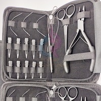 Kit d'extension de cheveux tissés durables Microlinks, pinces de sectionnement en acier inoxydable à maintien robuste, ciseaux, pince à boucle de tirage, pince de fermeture