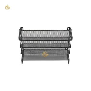 Étagères de stockage d'épices faites à la main en treillis métallique de fer de concepteur minimaliste dernière arrivée maison et cuisine 4 couches porte-épices en fer - Product Image 5