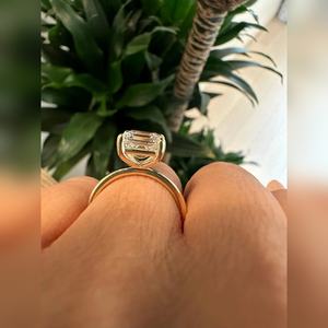 Bague demi-lune en diamant baguette, or 14 carats, bande de fiançailles en arc, fabricant, fournisseur, prix d'usine, achat en gros, livraison mondiale - Product Image 4