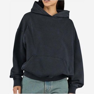 Sudaderas con capucha de invierno recortadas de algodón grueso de gran tamaño para mujer - Product Image 1