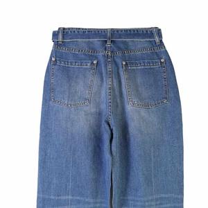 2025 nouveauté coton Denim Baggy droite unisexe jean taille haute en vrac en gros Logo et Design personnalisés - Product Image 6