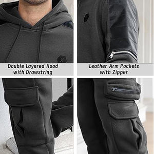 Jersey unisex chándal a prueba de viento transpirable moda estampado lavado sólido para hombres de talla grande Material de nailon con capucha para primavera - Product Image 3