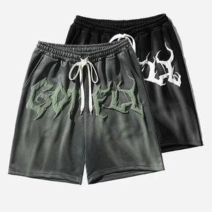 Shorts d'été décontractés pour hommes 100% coton brodés avec cordon élastique taille mi-haute pour la gym, la course, séchage rapide, respirant, service OEM - Product Image 6