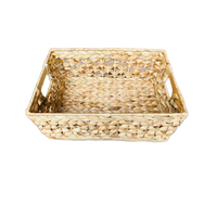 Panier en jacinthe d'eau Jumbo de haute qualité avec poignées intégrées Panier de rangement Vente en gros d'usine OEM pour l'organisation depuis le Vietnam