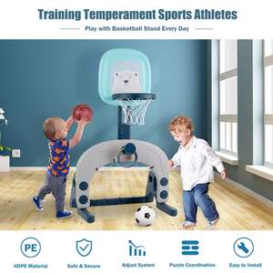 <span class=keywords><strong>Panier</strong></span> de <span class=keywords><strong>basket</strong></span> ABST et jeu de football Jeux de sport d'intérieur avec pompe à balles en filet Ensemble de <span class=keywords><strong>panier</strong></span> portable - Product Image 2