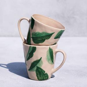 Yellow Color Hot Selling product Printed Handmade Ceramic mug Coffee <b>Cups</b> - Product Image 3