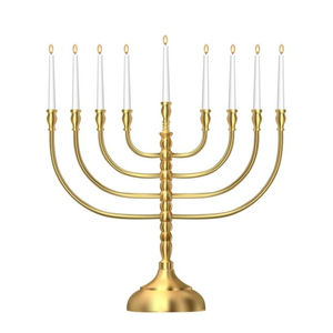 Elegante candelabro de Metal con acabado dorado pulido, candelabro de 7 brazos para ceremonias religiosas y decoración del hogar, candelabro - Product Image 5