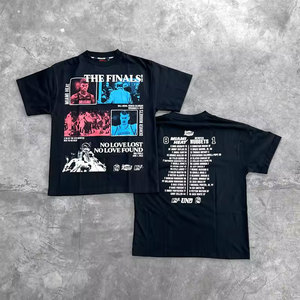 High Quality Cropped Boxy Fit Men's T-shirt Casual Oversized <b>Tshirt</b> Printed Custom t Shirt for Men - Product Image 4