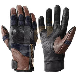 Gants de moto antidérapants Gants de sports de plein air demi-doigts Gants de moto avec logo personnalisé fabriqués au Pakistan - Product Image 1
