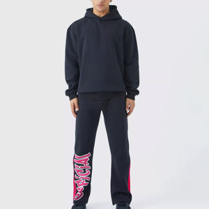 Ensemble de survêtement d'hiver pour homme en coton épais, personnalisé, grande taille XL, respirant, avec logo imprimé de qualité - Product Image 1