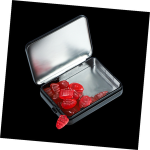 Premium New Design Child Resistant <b>Metal</b> Tin Box Hinged Tin Cases Packing Empty Edible Gummy Cartridge <b>Packaging</b> Tin - Product Image 2