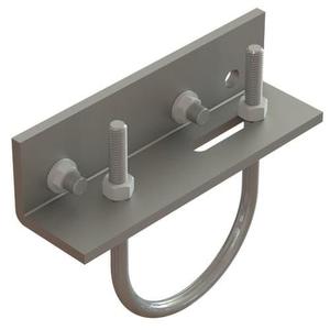 Kit de fixation pour tuyaux de 3 po K2 Systems, rail transversal de montage au sol 4000175 - Aluminium anodisé et acier pour modules photovoltaïques encadrés - Product Image 1