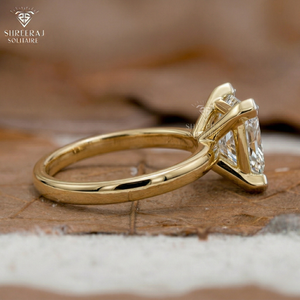 Princess cut Lab Grown Diamond Rings 3.00 Carat E/F color VVS2 Lab Grown IGI Certified Diamonds 14k 18K <b>Solid</b> Gold Fine Rings - Product Image 2