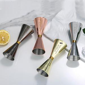Jigger de Barra de Doble Cara de Acero Inoxidable de Lujo con Elegante Acabado Dorado y Plateado, Medición Precisa para Bar Profesional - Product Image 4