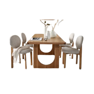 Nouveau produit ensemble de table à manger en tissu avec cadre en bois chaises et ensemble de table ensemble de restaurant au design personnalisé - Product Image 1