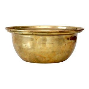 Tazón de servicio de latón de diseño adornado duradero para servir comidas con estilo y mejorar la decoración del hogar con atractivo clásico - Product Image 1