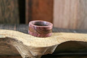 Bordes Rosewood Middle Ironwood Anillo de madera hecho a mano-Anillo de detalle de madera-Madera única hecha a mano-Naturaleza-Unisex-Regalo para él - Product Image 3