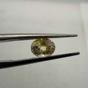 Piedra preciosa suelta cortada con zafiro amarillo natural Cristal mineral de zafiro sin tratar sin calentar con forma ovalada sin calentar - Product Image 5