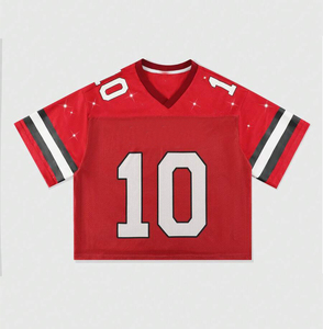 Jersey de Fútbol Americano de Gran Tamaño de la Mejor Calidad, Sublimado, Corte Cuadrado, Estampado, Manga Corta, Nuevo, Talla Grande, Uniforme Completamente Estampado - Product Image 6