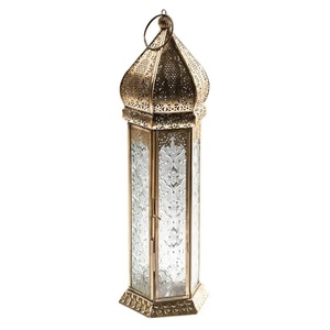 New Design <b>Moroccan</b> Wholesale <b>Decorative</b> Designer Handmade Unique Metal with Texture Glass <b>Decoration</b> Home <b>Moroccan</b> Lantern - Product Image 2