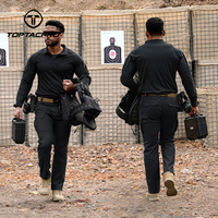 Pantalon tactique de haute qualité, noir, élastique, résistant aux déchirures, imperméable, pantalon cargo de sport, pantalon de terrain pour hommes