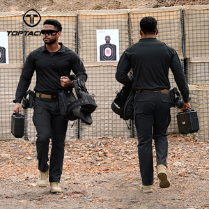 กางเกงยุทธวิธีคุณภาพสูง สีดำ ยืดหยุ่น ทนต่อการฉีกขาด กันน้ำ กางเกงคาร์โก้สำหรับเล่นกีฬา กางเกงสนาม สำหรับผู้ชาย - Product Image 3