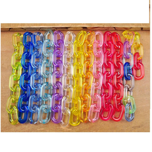 Maillons de chaîne en résine personnalisables en très grande taille et options transparentes ou multicolores, style tendance pour les cadeaux - Product Image 5