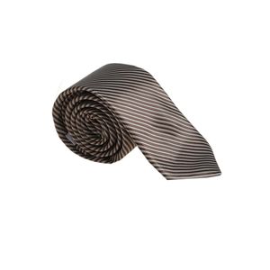 <b>Brown</b> Striped <b>Tie</b> Elegant Accessories for Men - Product Image 1
