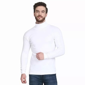 Turtle neck <b>zip</b> <b>up</b> <b>men</b> bodyfit t <b>shirt</b> custom tight fit stretch fabric gym wear long sleeve athletic top - Product Image 6