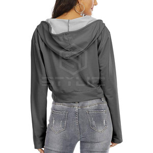 Best Selling Warm Up Crop <b>top</b> hoodies <b>Winter</b> Wear Custom Solid Color Breathable Crop <b>Top</b> Hoodies Best Material Crop <b>Top</b> Hoodies - Product Image 5