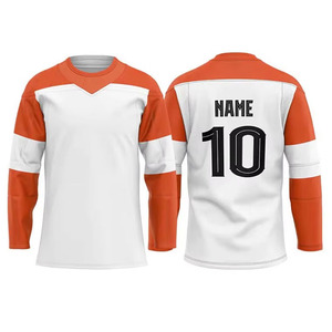 Sublimación personalizada Jersey de hockey sobre hielo Servicio OEM 100% Poliéster Secado rápido Transpirable Mejor precio - Product Image 1