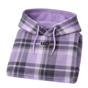 Purple Plaid Dog Hoodie Soft Fleece <b>Pet</b> Sweatshirt With Hood Cozy Warm Pullover Winter Wear For Small Medium Dogs - Product Image 6