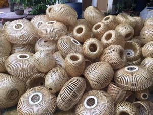 Lampe suspendue en bambou pour restaurant, luminaire décoratif en rotin - Product Image 5