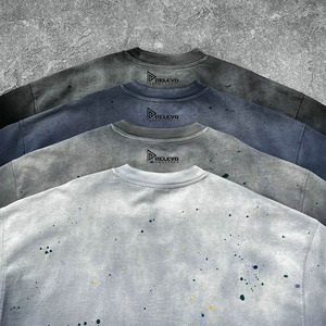 High Quality 100% Cotton Heavyweight Oversized Breathable Quick-drying T-shirt Printed Logo Stone Acid <b>Washed</b> Vintage Design Men - Product Image 4