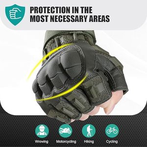 Gants de moto demi-doigts personnalisés Poignée antidérapante Poignet réglable en vrac en cuir pour les événements d'équipe d'équitation en plein air Impression de logo - Product Image 4