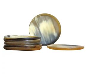 Ensemble de sous-verres carrés en corne authentiques, classiques, faits à la main, écologiques, personnalisables, épaisseur 5 mm, pour la maison et l'usage commercial, décoration - Product Image 1