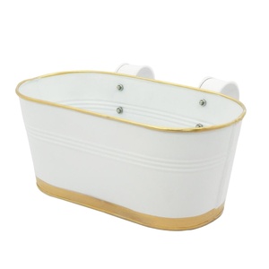 Meilleure vente Jardinières en fer ondulé au zinc design minimaliste pots de plateau de jardin fournisseurs de gros en vrac en Inde - Product Image 5