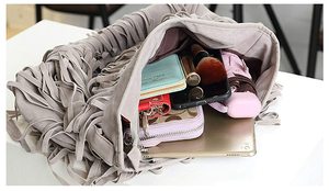 Bolso bandolera con flecos de 2 capas de cuero de gamuza de calidad superior logotipo personalizado cierre de cremallera bandolera bolso de mujer de moda - Product Image 5