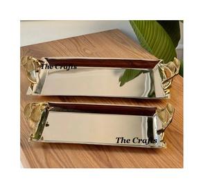 ชุดถาดเสิร์ฟสแตนเลสทรงสี่เหลี่ยมผืนผ้า 2 ขนาด สำหรับใส่อาหารว่าง ช็อคโกแลต - Product Image 3