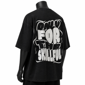 T-shirt en coton noir surdimensionné personnalisé pour homme, style streetwear, imprimé graphique, coupe ample, décontracté, été, vintage, délavé - Product Image 6
