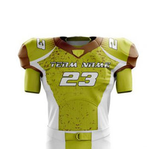 Maillot de football américain confortable 100% polyester avec pantalon Ensemble Prix bas Séchage rapide Respirant Uniforme de football américain - Product Image 4