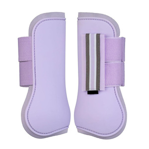Nouveauté Bottes pour chevaux personnalisables en néoprène/cuir avec soutien protecteur des tendons pour l'équitation et les courses - Haute qualité - Product Image 1