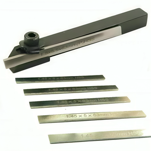 Mini torno Tipo de abrazadera de separación Soporte de corte de herramienta + 6 piezas Cuchillas Hss Vástago de 10 mm - Product Image 1