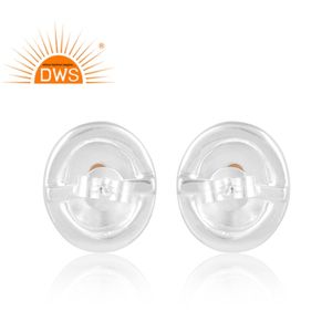 Diseño hecho a mano de plata de ley fina perla natural Stud pendiente personalizado joyería fabricante - Product Image 4