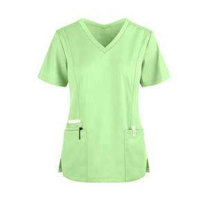 Uniformes Médicos de Verano de Alta Calidad en Color Azul, Personalizados, de Lujo, Conjuntos de Uniformes Médicos de Manga Corta - Product Image 1