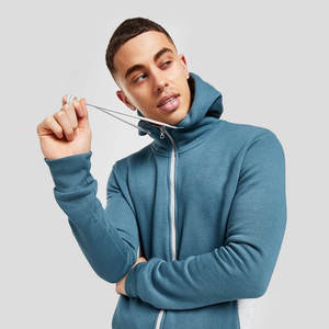 Survêtement en polaire surdimensionné pour hommes, pantalon de survêtement à capuche avec fermeture éclair, costume de jogging, vêtements de sport de fitness, tenue d'entraînement - Product Image 6