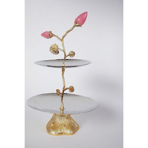 Soporte de Metal de primera calidad para servir, diseño Floral, soporte moderno para servir, exhibición de postres, perfecto para decoración del hogar, suministros para fiestas - Product Image 1