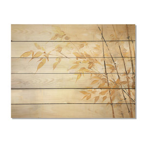 ศิลปะติดผนังทำจากไม้สนธรรมชาติดีไซน์ไม้ไผ่สัญลักษณ์ติดผนังทำด้วยมือ - Product Image 2